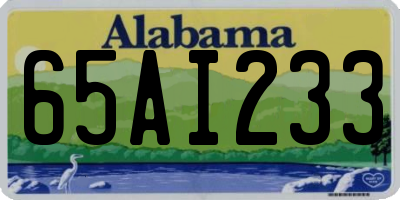 AL license plate 65AI233
