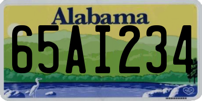 AL license plate 65AI234