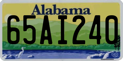 AL license plate 65AI240