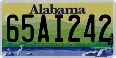 AL license plate 65AI242