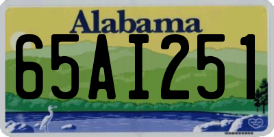 AL license plate 65AI251