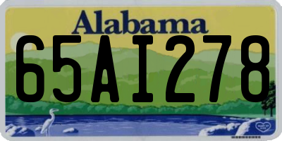 AL license plate 65AI278