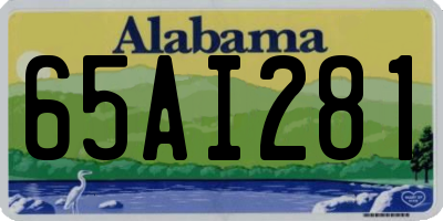 AL license plate 65AI281