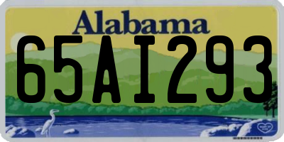 AL license plate 65AI293