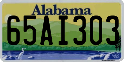 AL license plate 65AI303