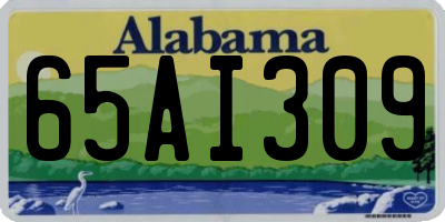 AL license plate 65AI309