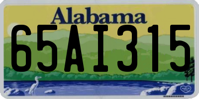 AL license plate 65AI315