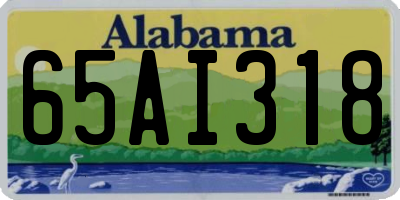 AL license plate 65AI318