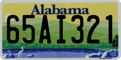 AL license plate 65AI321