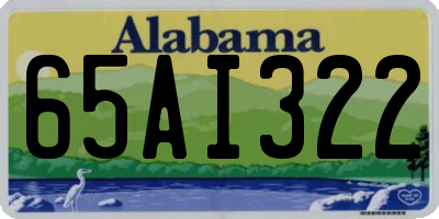 AL license plate 65AI322