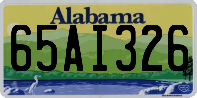 AL license plate 65AI326