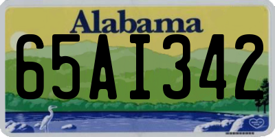 AL license plate 65AI342