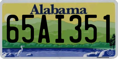 AL license plate 65AI351