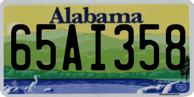 AL license plate 65AI358