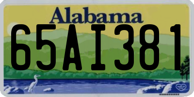 AL license plate 65AI381