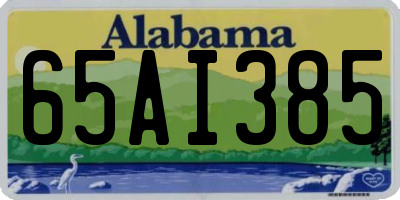 AL license plate 65AI385