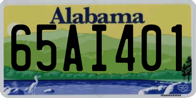 AL license plate 65AI401