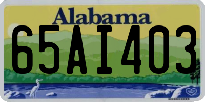 AL license plate 65AI403