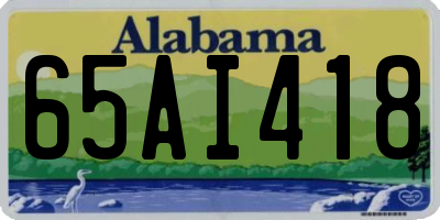 AL license plate 65AI418