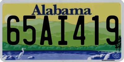 AL license plate 65AI419