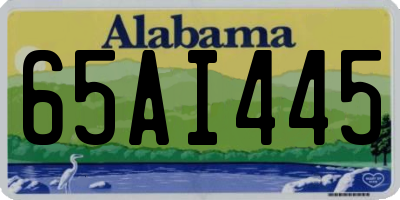 AL license plate 65AI445