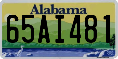AL license plate 65AI481