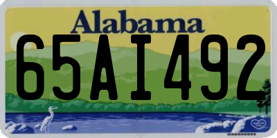 AL license plate 65AI492