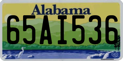AL license plate 65AI536