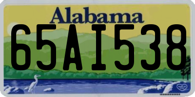 AL license plate 65AI538