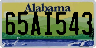 AL license plate 65AI543