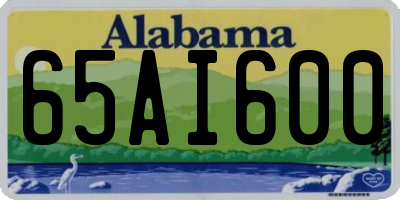 AL license plate 65AI600