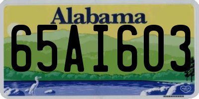AL license plate 65AI603
