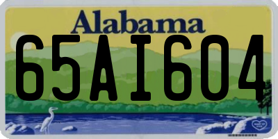 AL license plate 65AI604