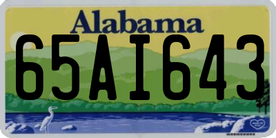 AL license plate 65AI643
