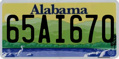 AL license plate 65AI670