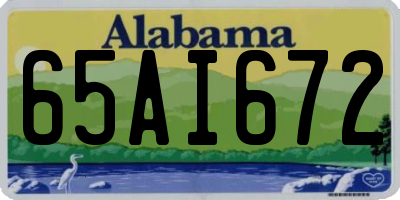 AL license plate 65AI672