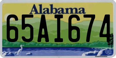 AL license plate 65AI674