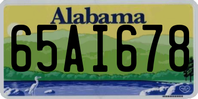 AL license plate 65AI678