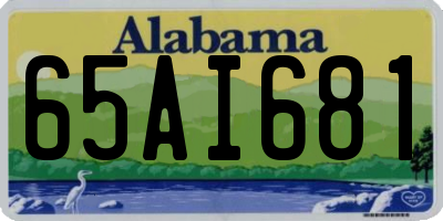 AL license plate 65AI681