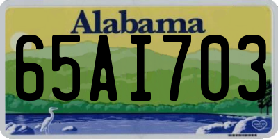 AL license plate 65AI703