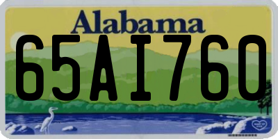 AL license plate 65AI760