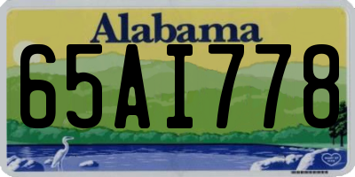 AL license plate 65AI778