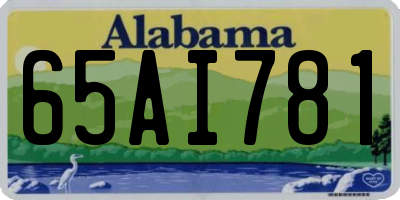 AL license plate 65AI781