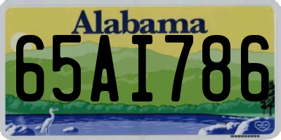 AL license plate 65AI786