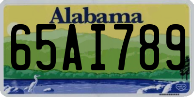 AL license plate 65AI789