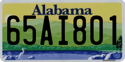 AL license plate 65AI801