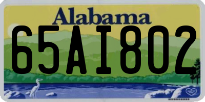 AL license plate 65AI802