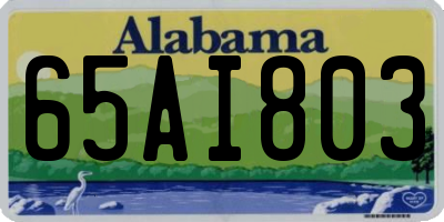 AL license plate 65AI803