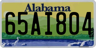 AL license plate 65AI804