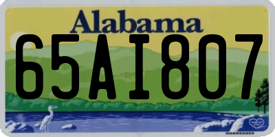 AL license plate 65AI807